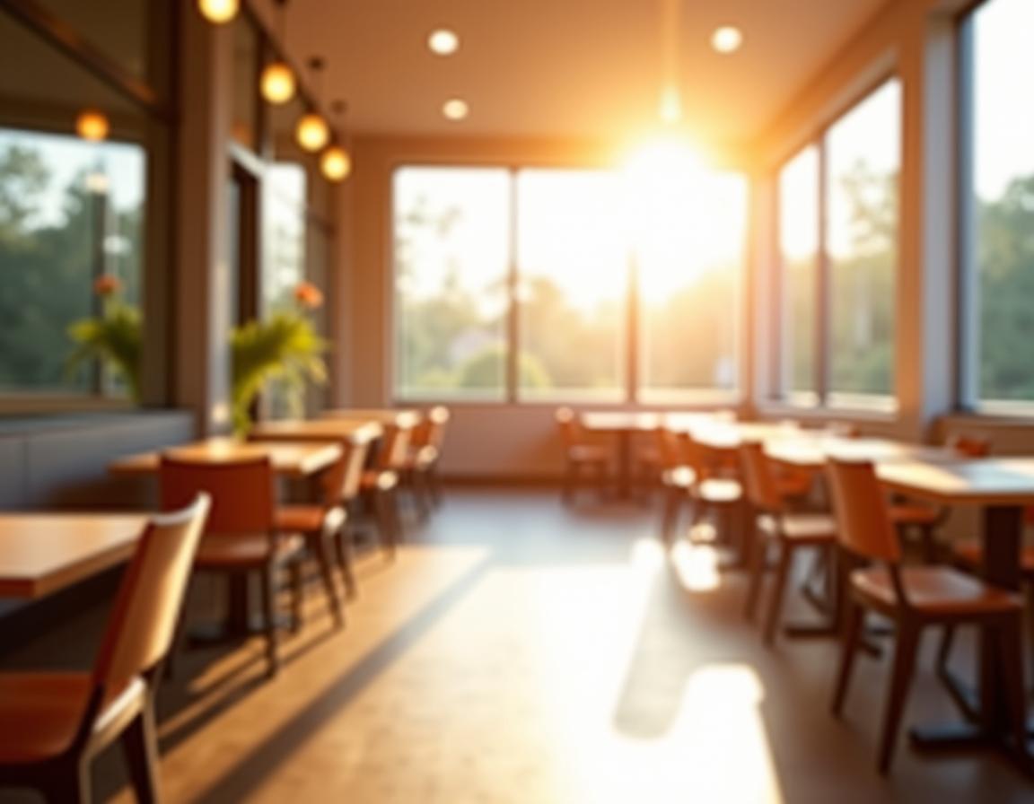 Interior of modern Georgian cafe restaurant in Carmichael