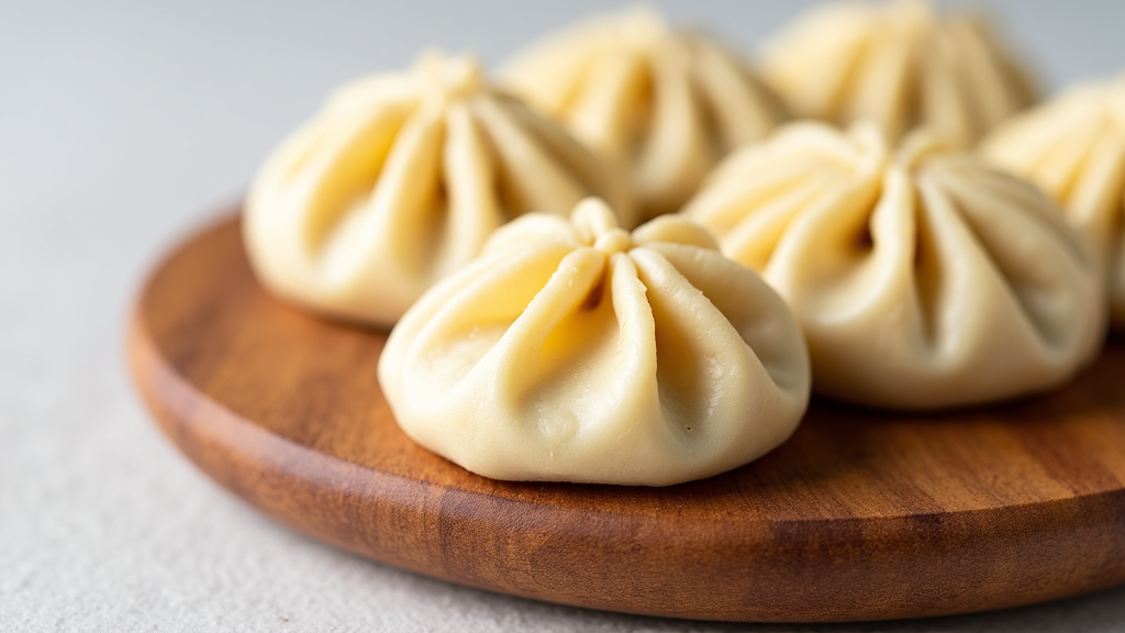 Handmade Cheese Khinkali served with fresh herbs