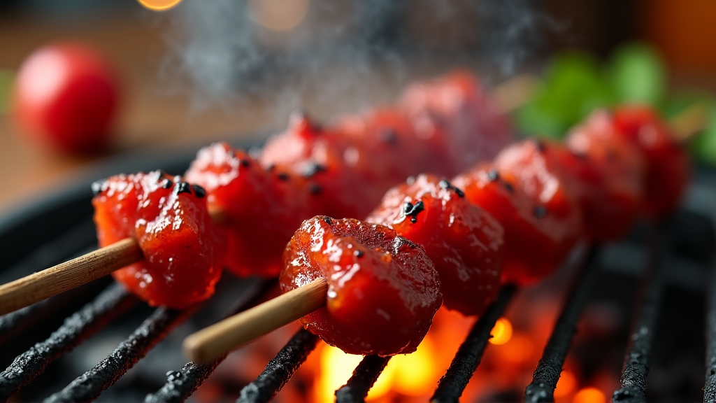 kebab on mangal grill