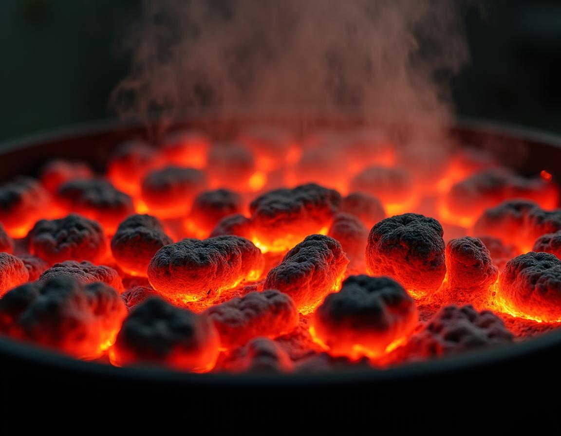 Chef grilling beef kebabs on a traditional mangal with flames. Traditional Caucasian cooking, authentic kebab preparation, open flame grill, Sacramento dining.