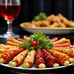 Beautifully plated Armenian and Georgian food spread for a private event in Sacramento