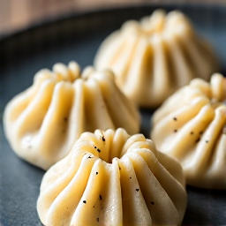 A plate of freshly prepared traditional Georgian Khinkali, with perfectly pleated dough and savory filling, highlighting the artisanal craftsmanship that goes into each handmade dumpling at Yerevan Sac.
