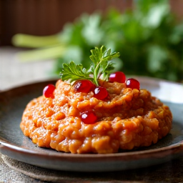 Creamy Bean Pkhali with Walnut Paste in Sacramento. A smooth, earthy bean pkhali showcasing its rich consistency and walnut-infused flavor, a savory component of the Pkhali Combo at Yerevan Sac.