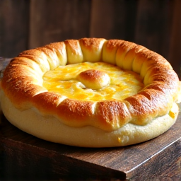 Freshly baked fire-grilled Georgian Khachapuri, a warm cheese bread, showcasing authentic Caucasian flavors from our kitchen in Carmichael, CA.