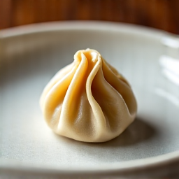 Close-up of freshly handmade Khinkali dumplings showcasing the intricate pleating, a staple of Georgian cuisine at Yerevan Sac.