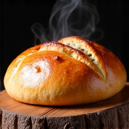 Kubdari Svanetian Georgian Meat Bread with hand-chopped meat filling