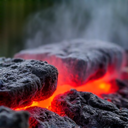 Close-up of kebabs cooking on a traditional Mangal grill with glowing charcoals, highlighting the authentic flame-cooked dishes of Armenian and Georgian cuisine in Sacramento.