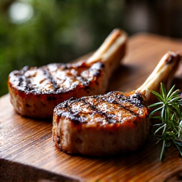 Succulent Lamb Chops grilled on a Mangal, showcasing the rich, savory flavors and skilled preparation of authentic Armenian and Georgian cuisine in Sacramento