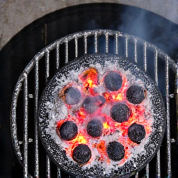 A close-up shot of perfectly cooked kebabs on a traditional Mangal grill, demonstrating rich flavors and authentic Caucasian flame cooking methods with Armenian and Georgian spices