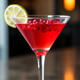 A vibrant Pomegranate Martini, a signature drink from Yerevan Sac, highlighting the unique Mediterranean-inspired cocktail offerings in Sacramento