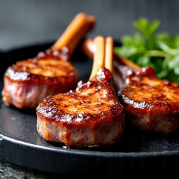 Succulent marinated lamb chops sizzling on the Mangal grill, capturing the juicy texture and aromatic spices. Highlights the premium meat quality and expert grilling techniques for kebabs in Sacramento.