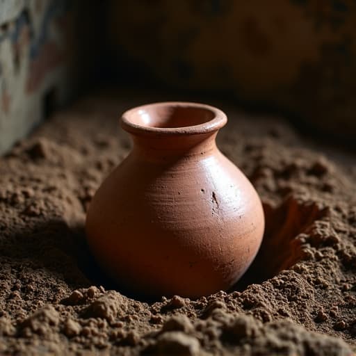 Georgian Kvevri wine vessels in a cellar, showcasing authentic tradition.