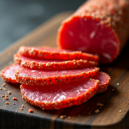 Gourmet Sujuk Charcuterie Board with Thin Slices