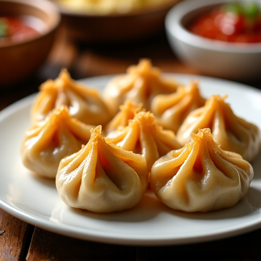 Fried Khinkali, crispy Georgian dumplings