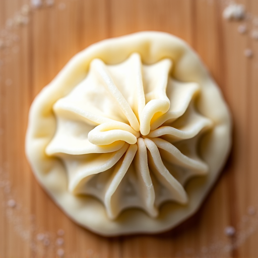 Freshly handmade khinkali dumplings, showcasing the delicate pleats and supple dough, ready for cooking at Yerevan Sac, a Mediterranean restaurant in Carmichael, CA.