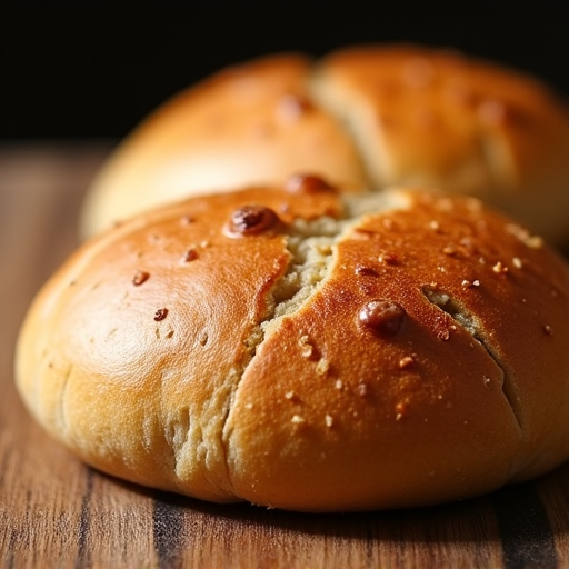 Traditional Svanetian Kubdari, a Georgian meat bread with a golden-baked crust, freshly prepared.