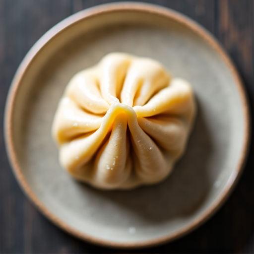 Close-up of freshly prepared lamb khinkali, showcasing their pleated tops and juicy interior.