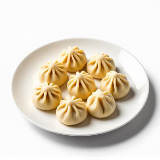 Plate of authentic Georgian Khinkali dumplings