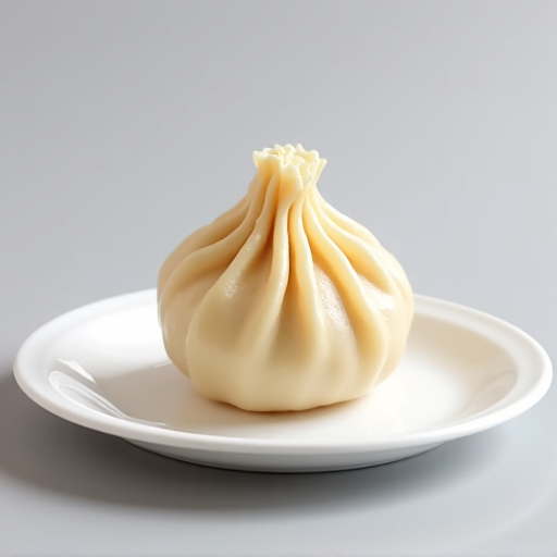 Mushroom Khinkali on a serving plate