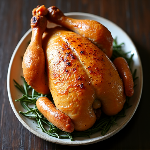 Authentic Chicken Tabaka in Sacramento. A whole pan-pressed chicken cooked to golden perfection, served in a traditional setting.