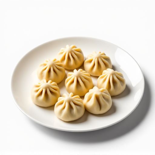 Plate of authentic Georgian Khinkali dumplings