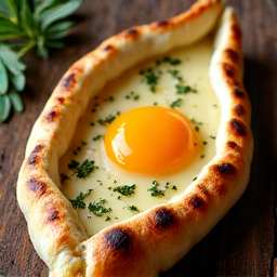 Fire-Grilled Khachapuri with dramatic cheese pull and flame-charred crust, showcasing authentic Georgian flavors for Sacramento diners.