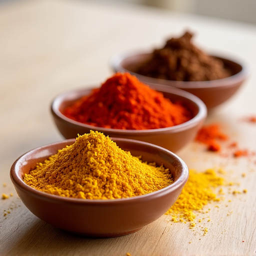 Close-up of various Georgian spices and ingredients, essential for authentic Caucasian cooking in Sacramento.