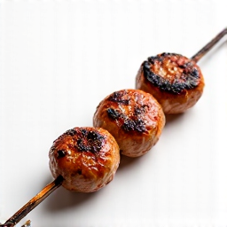 Khorovats Master grilling shashlik over open flame